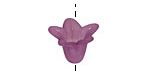 Lucite Lilac 5 Petal Small Bellflower 12x18mm