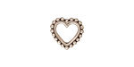 TierraCast Antique Silver (plated) Large Beaded Heart 12mm