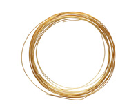Soft Flex Silver Plated Gold Half Round Craft Wire 18 gauge, 4 yards