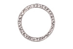 TierraCast Rhodium (plated) 1" Hammertone Ring 25mm