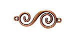 Nunn Design Antique Copper (plated) Swirl Connector 32x14mm