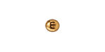 TierraCast Antique Gold (plated) Alphabet Bead "E" 7x6mm