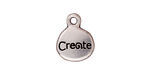TierraCast Antique Silver (plated) Create Charm w/ Glue In 13x16mm