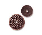TierraCast Antique Copper (plated) Woven Disk 18mm