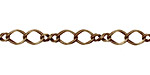 Antique Brass (plated) Twisted Oval & Figure 8 Chain
