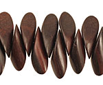 Ebony Wood Cut Horse Eye 9-10x24-26mm