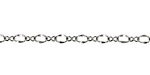 Silver (plated) Single Twisted Oval & Figure 8 Chain
