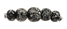 Unicorne Beads Smoke on the Water Graduated Rondelle Set