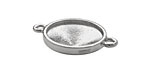 TierraCast Rhodium (plated) Faceted Link 29x21mm