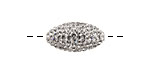 Crystal Pave (w/ Preciosa Crystals) Rice 19x10mm (1.5mm hole)