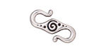 TierraCast Antique Silver (plated) Spiral S-Hook 23x10mm