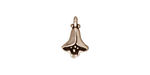 TierraCast Antique Silver (plated) Bell Flower Charm 9x14mm