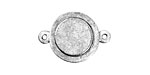 Nunn Design Antique Silver (plated) Raised Mini Circle Connector 25x13mm