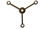 Vintaj Natural Brass Intersection Connector 31mm