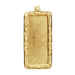 Brass Scrolled Frame 20x44mm