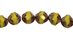 Czech Glass Lemon Picasso Chandelier Cut 8mm