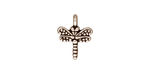 TierraCast Antique Silver (plated) Small Dragonfly Charm 12x15mm