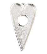 Nunn Design Sterling Silver (plated) Grande Heart Bezel Toggle 52x29mm