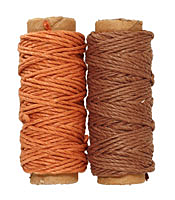 Orange/Dark Brown Hemp Twine 20 lb, 29 ft x 2 colors