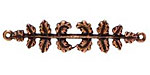 Nunn Design Antique Copper (plated) Laurel Connector 48x11mm