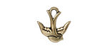 TierraCast Antique Brass (plated) Swallow Charm 16mm
