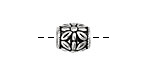 Pewter Flower Barrel (Large Hole) 11x10mm