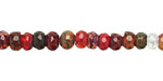 Bold Rainbow Fire Agate Faceted Rondelle 6mm