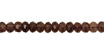 Smoky Quartz Faceted Rondelle 4x6mm