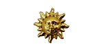 Stampt Antique Gold (plated) Sun Face Charm 20mm