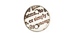 Earthenwood Studio Ceramic Oxidation Small Round Text Link 18mm