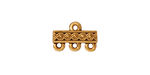 TierraCast Antique Gold (plated) Deco Rose 3-1 Link 15x10mm