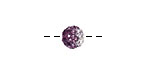 Amethyst/Crystal Ombre Pave Round 8mm