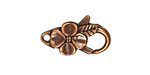Antique Copper (plated) Floral Lobster Clasp 25x14mm