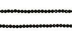 Black Onyx Faceted Round 2mm