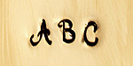 Tranquil Script Uppercase Letters Metal Stamp Set 4mm