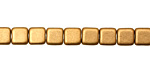 Czech Glass Matte Metallic Flax Square 6mm