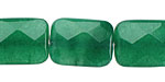 Emerald Candy Jade Faceted Thin Pillow 20x15mm
