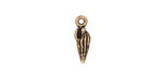 TierraCast Antique Gold (plated) Spindle Shell Charm 4x14mm
