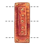 Patricia Healey Copper 3 Hole Raised Dots Bar 18x48mm