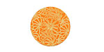 Lillypilly Orange Weathered Daisy Anodized Aluminum Disc 19mm, 24 gauge