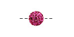 Fuchsia Pave (w/ Preciosa Crystals) Round 10mm