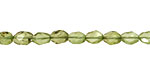 Peridot Faceted Irregular Flat Oval 6-7x4-5mm