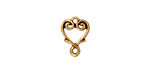 TierraCast Antique Gold (plated) Vine Heart Link 12x10mm