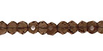 Smoky Quartz Irregular Faceted Rondelle 3-4mm