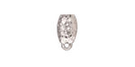 TierraCast Rhodium (plated) Hammertone Ear Post 7x14mm