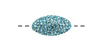 Aquamarine Pave (w/ Preciosa Crystals) Rice 19x10mm (1.5mm hole)