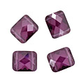 Violet Faceted Pillow (2 hole) 10x12mm