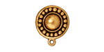 TierraCast Antique Gold (plated) Beaded Ear Clip 16x20mm