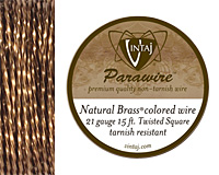 Vintaj Natural Brass Twisted Square Parawire 21 gauge, 15 feet