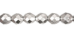 Czech Fire Polished Glass Matte Metallic Aluminum Round 8mm